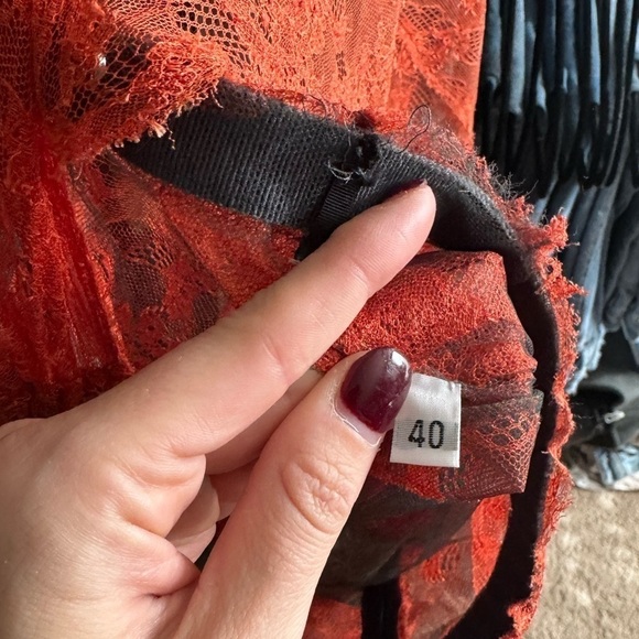 Valentino- Runway 2014 Multicolored Lace Sheer Cutout Cape Midi Dress - Picture 9 of 12